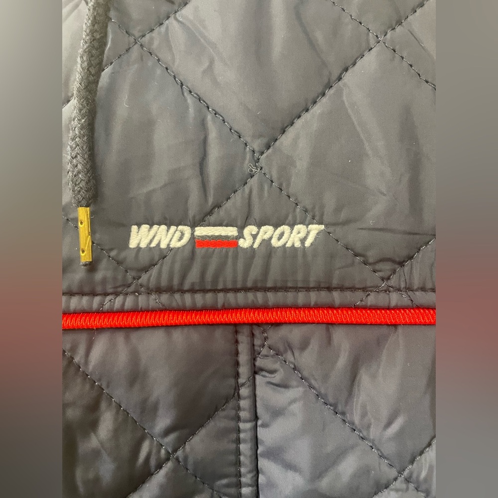 WND-SPORT navy blue diamond quilted hooded puffer vest women’s 3X - Picture 2 of 9